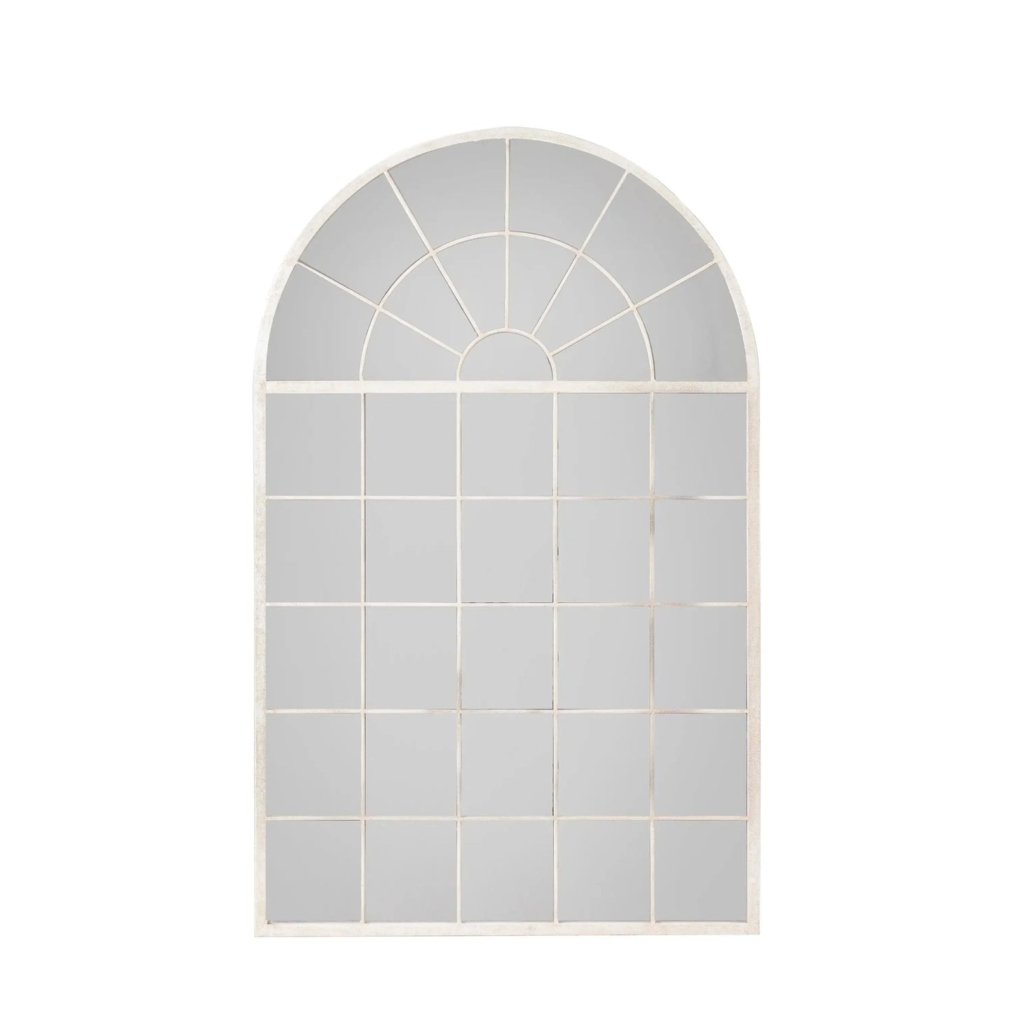 In Stock - Middleham White Arched Window Large Leaner Mirror