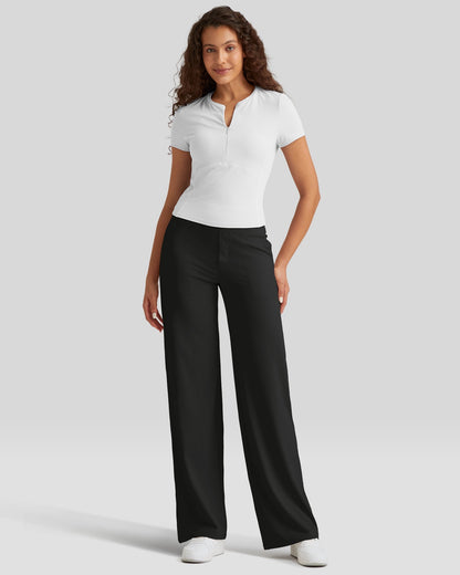 Everyday Wide-Leg Comfort Pants