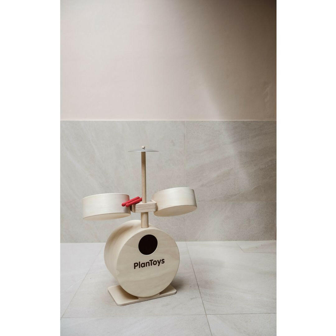 Wooden Drum Set Toy for Toddlers & Children 3+