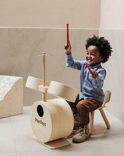 Wooden Drum Set Toy for Toddlers & Children 3+