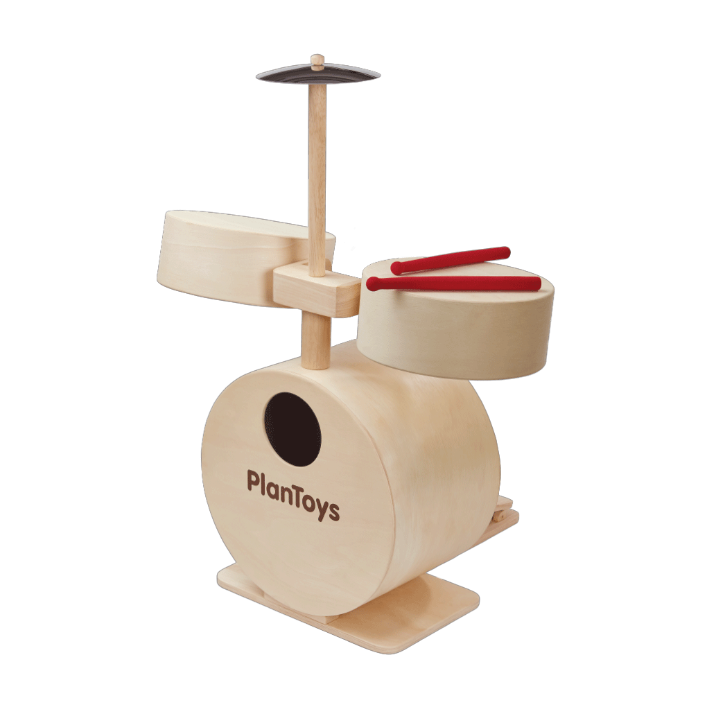 Wooden Drum Set Toy for Toddlers & Children 3+