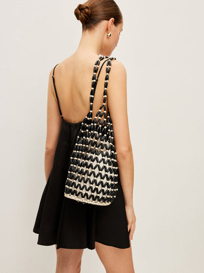 Woven Bead Tote Bag
