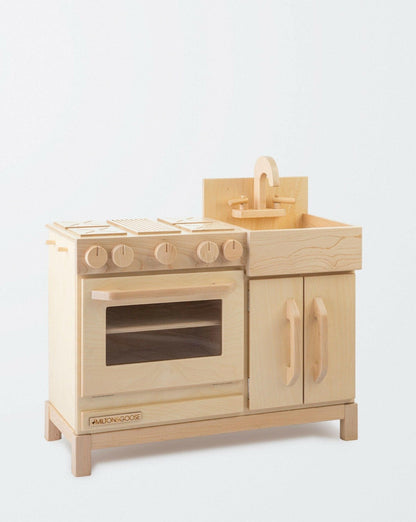 Wooden Toddler Play Kitchen-Natural