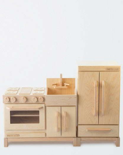 Wooden Toddler Play Kitchen-Natural