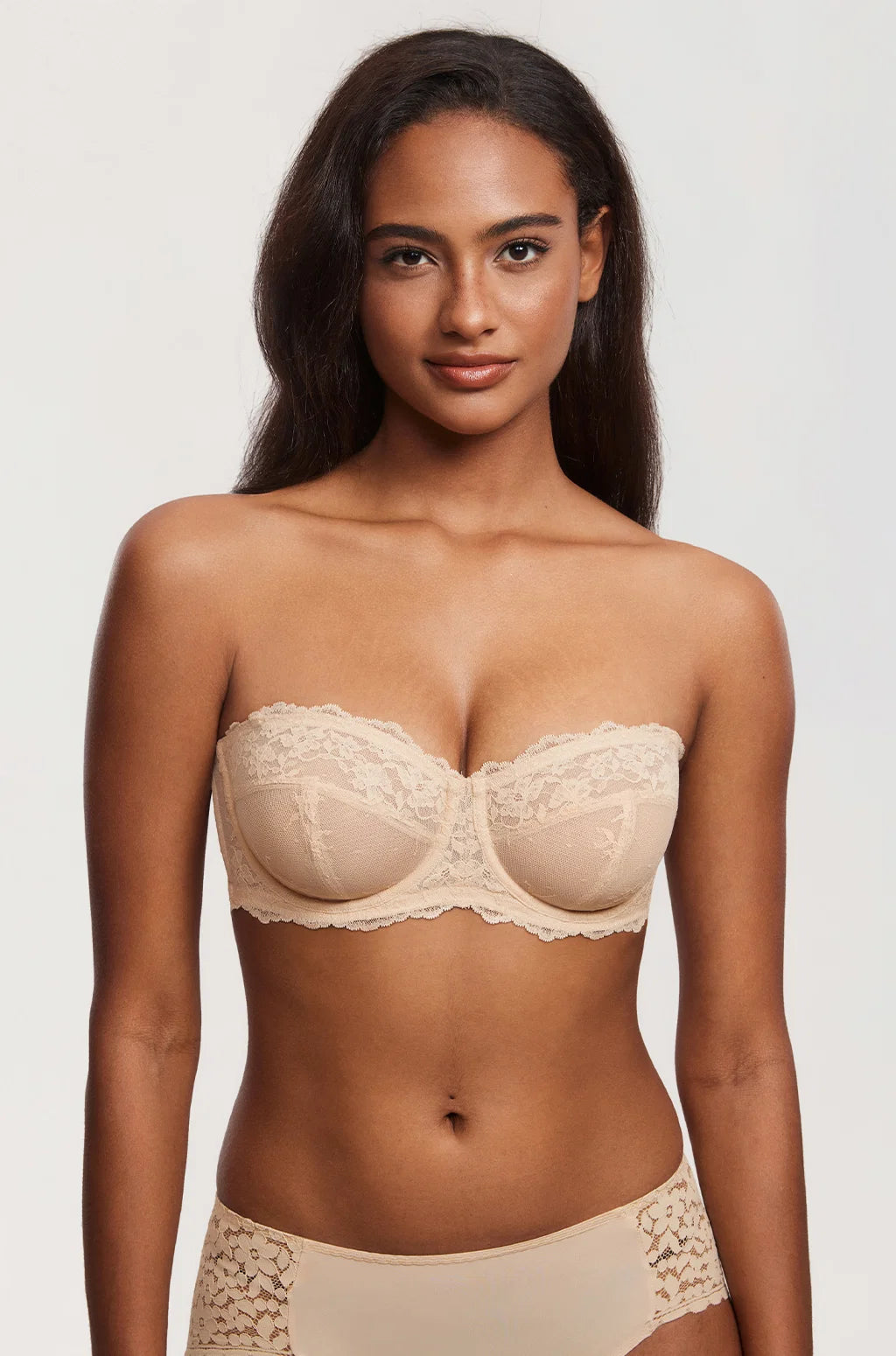 Allure Unlined Lace Strapless Bra