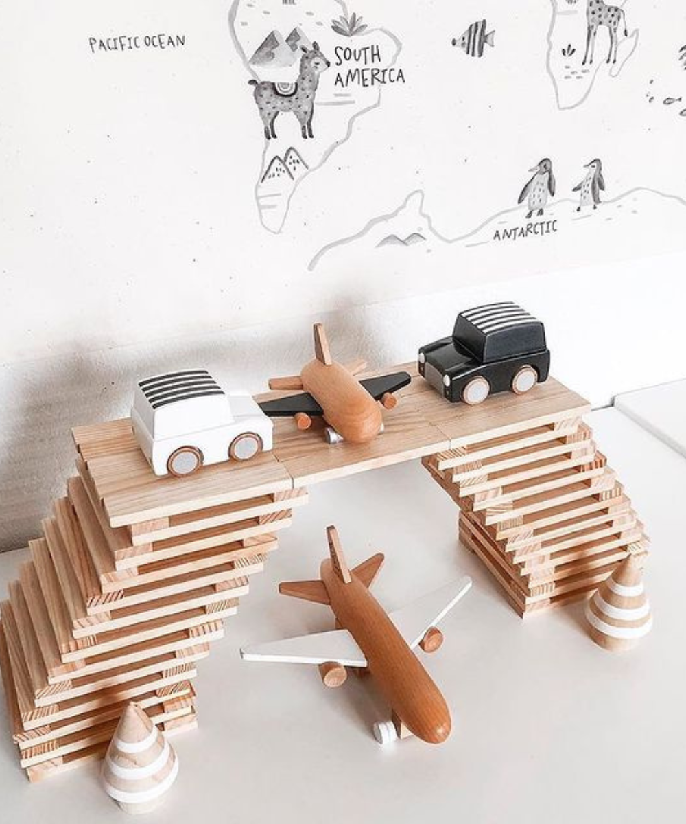 Wooden Hikoki Wind-Up Jet