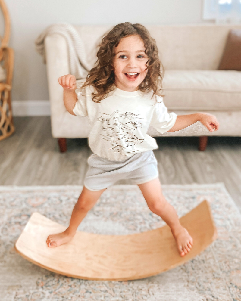 Bunny Hopkins Natural Wooden Wobble Board