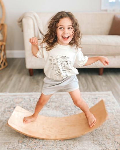 Bunny Hopkins Natural Wooden Wobble Board