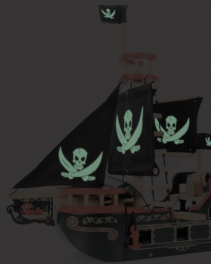 Wooden Pirate Ship Toy