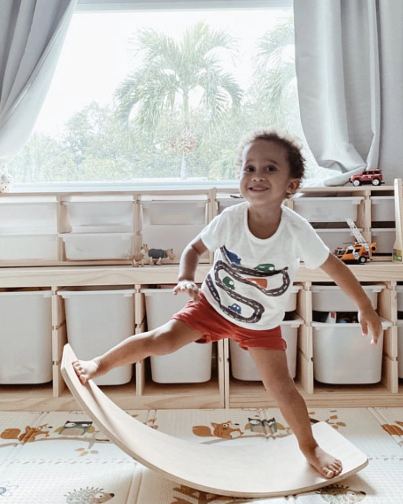 Bunny Hopkins Natural Wooden Wobble Board