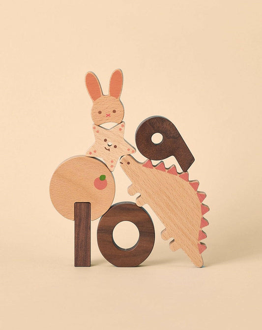 Numbers Wooden Play Blocks