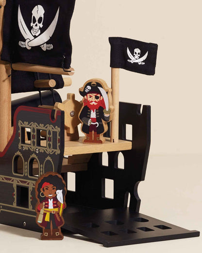 Wooden Pirate Ship Toy