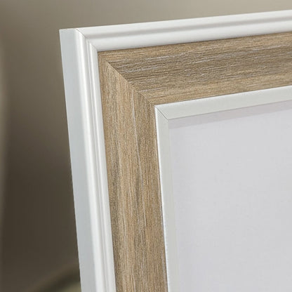 Calista Natural Wooden & White Photo Frame - 5x7"