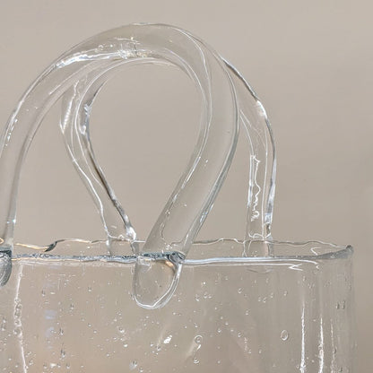 Carina Bubbled Glass Decorative Handbag Vase