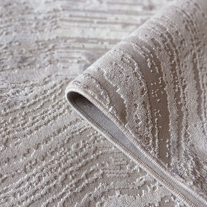 In Stock - Jessalyn Ivory Marble Effect Patterned Rug - 160 x 221cm