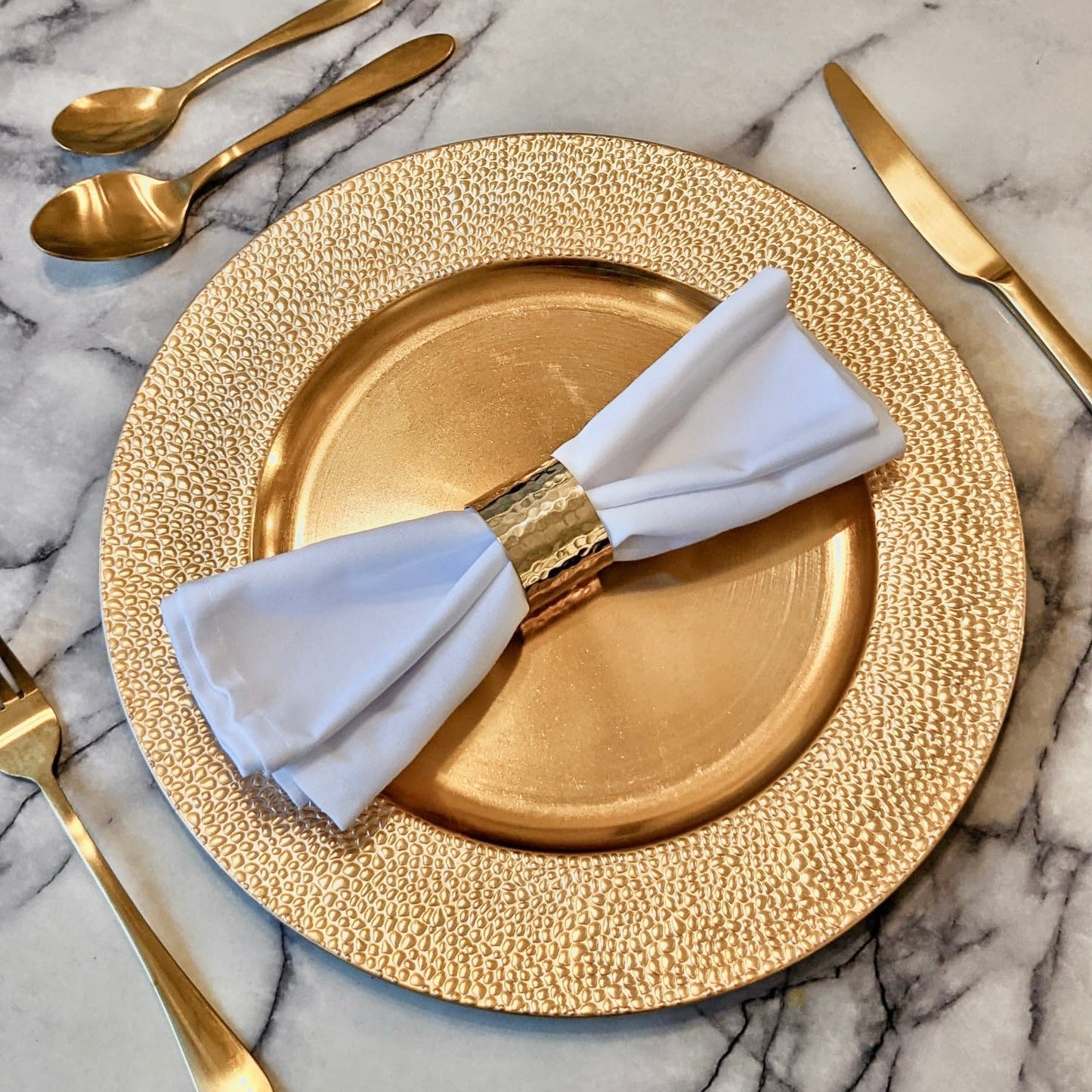 Comet Gold Pebble Effect Charger Plate