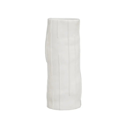 Corazi Petite White Textured Abstract Vase