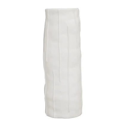 Corazi White Textured Abstract Vase