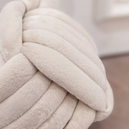 Cream Velvet Knot Door Stop