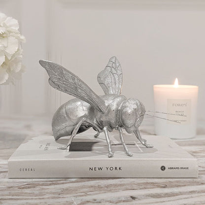 Decorative Silver Bee Ornament