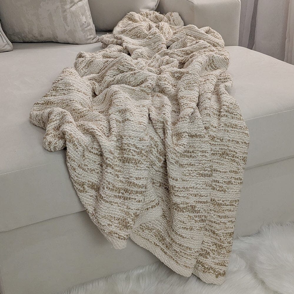 Escape Natural Textured Cream & Beige Throw