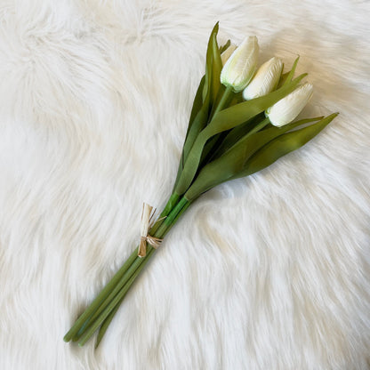 Faux Cream Tulips Bunch of Florals