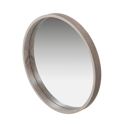 Garda Natural Wood Veneer Slim Rounded Wall Mirror