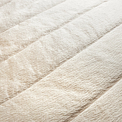 Haze Ivory Hammered Satin Fluted Handmade Bedspread
