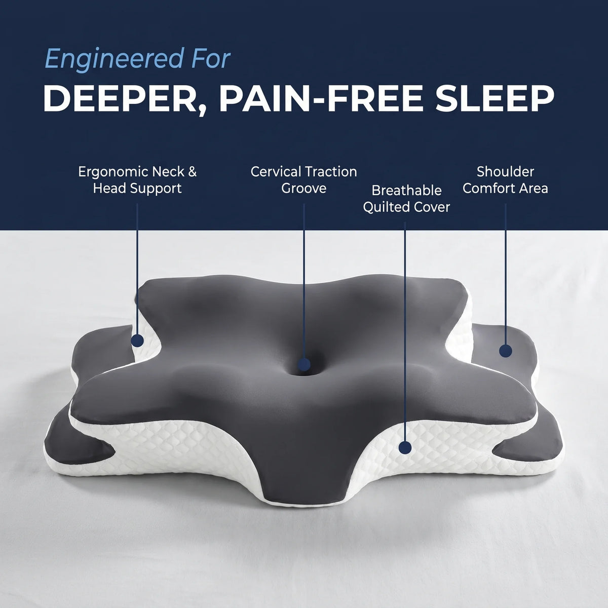 BodyAlign™ Cervical Ergonomic Contour Pillow