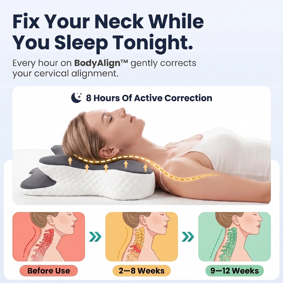 BodyAlign™ Cervical Ergonomic Contour Pillow