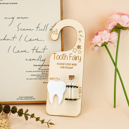 Personalised Tooth Fairy Pickup Dropoff Door Hanger