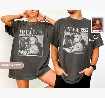 Personalised Vintage Shirt, Custom Photo Comfort Colors