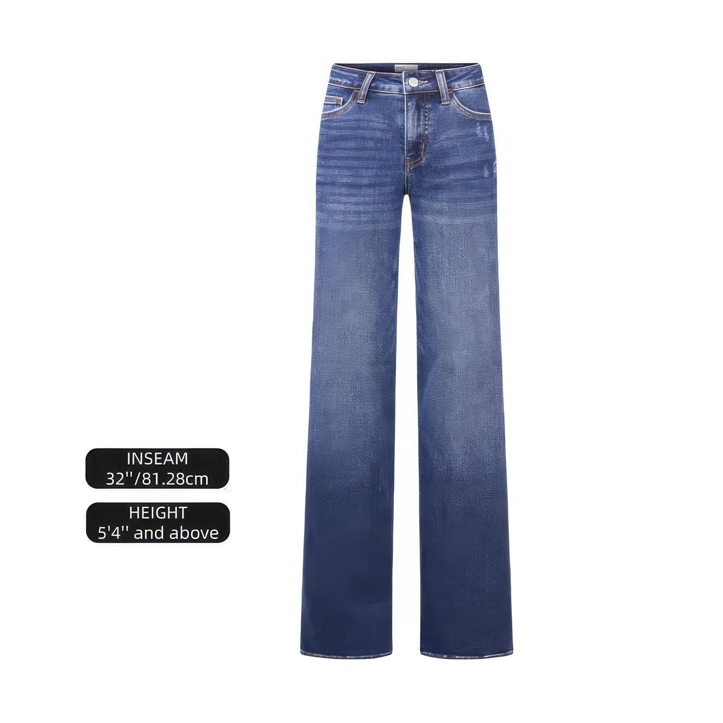 Stretchy Curvy Hugging  Wide Leg Denim Jeans