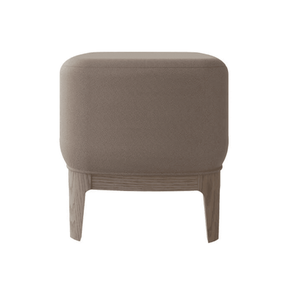 In Stock - Dahlia Mushroom Fabric Stool with Lightwash Wood Legs