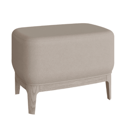 In Stock - Dahlia Mushroom Fabric Stool with Lightwash Wood Legs