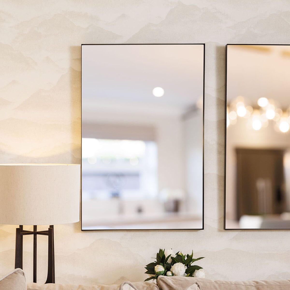 In Stock - Kingston Black Frame Mirror