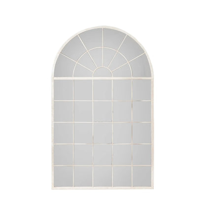 In Stock - Middleham White Arched Window Large Leaner Mirror