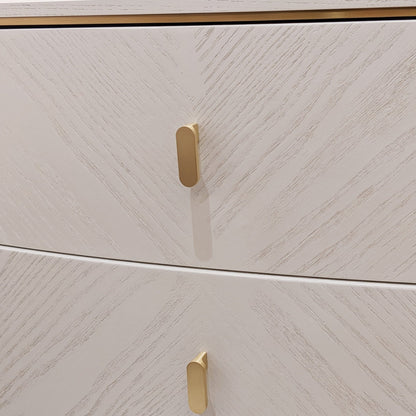 In Stock - Putney Ivory & Gold 2 Drawer Bedside Table