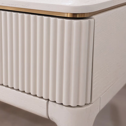In Stock - Putney Ivory & Gold Dressing Table