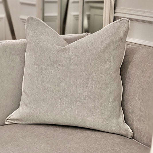 Matrix Frost Cushion with Satin Pipe - 58x58cm