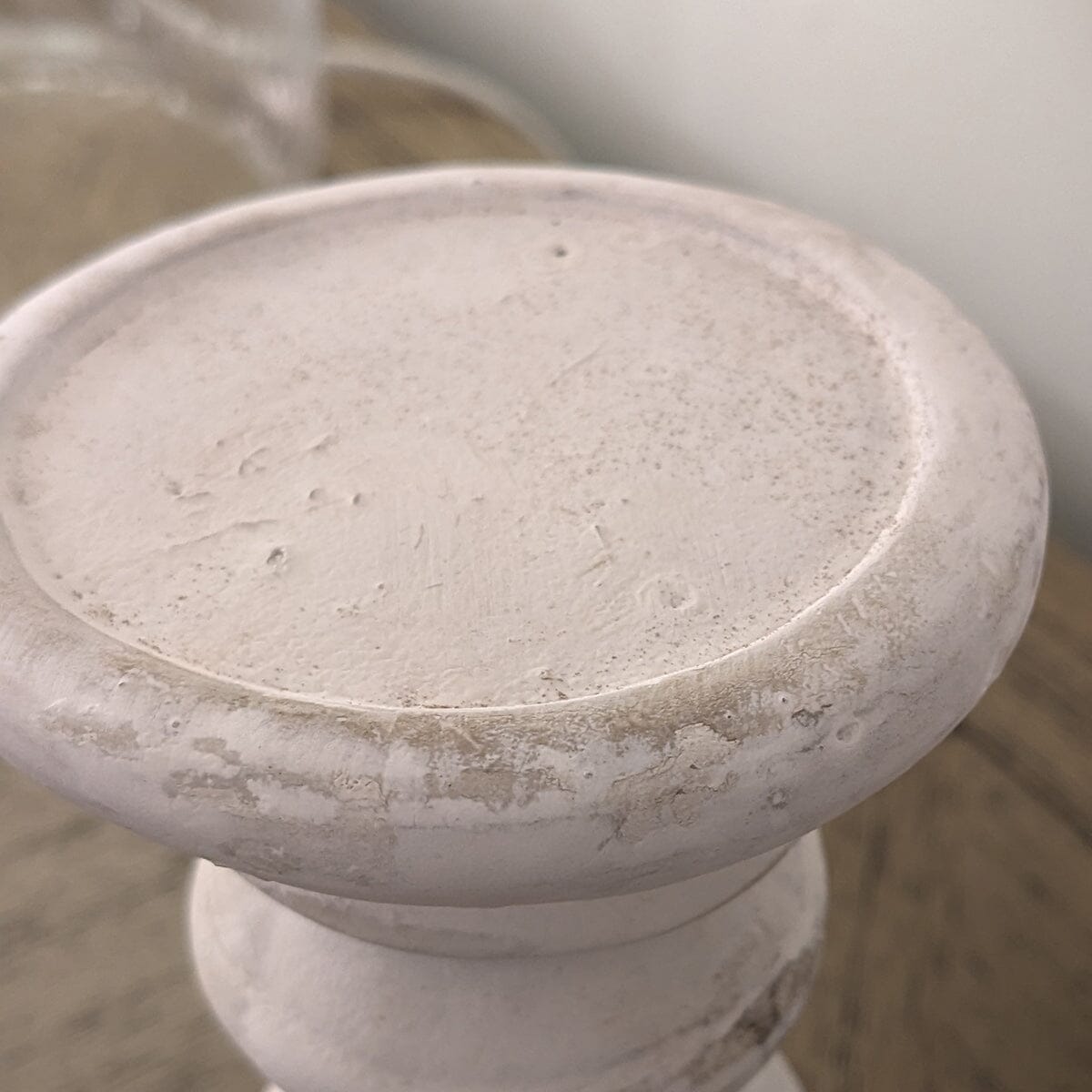 Norfolk Large Distressed Stone Candle Holder