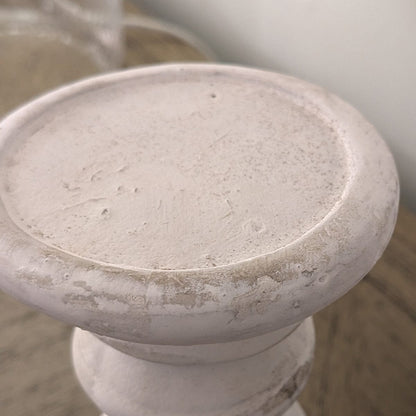 Norfolk Large Distressed Stone Candle Holder
