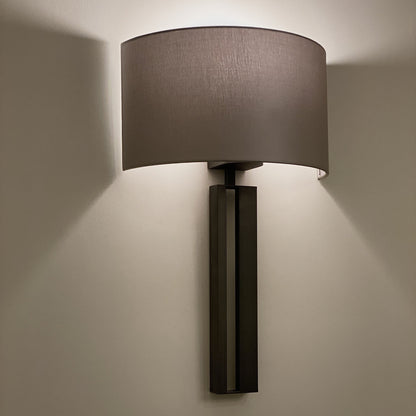 In Stock - Oralie Matte Brass Large Wall Light - Mink Shade