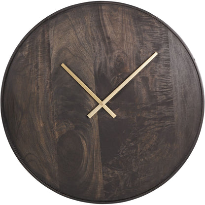 Palermo Large Brown Mango Wood Wall Clock