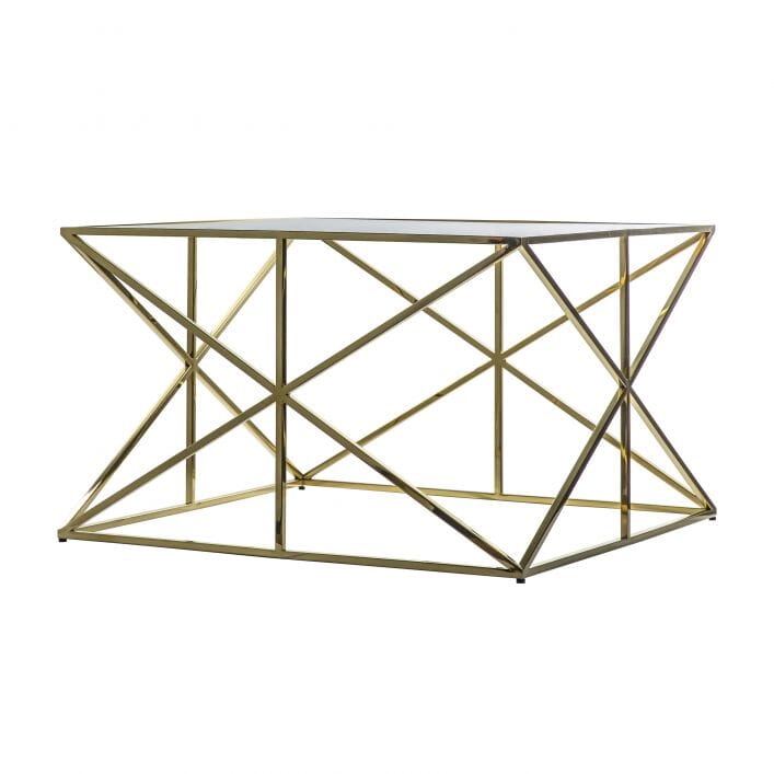 In Stock - Romaro Premium Abstract Gold Coffee Table