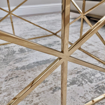 In Stock - Romaro Premium Abstract Gold Coffee Table
