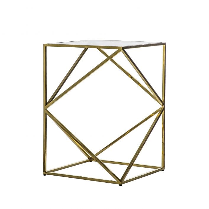 In Stock - Romaro Premium Abstract Gold End Table