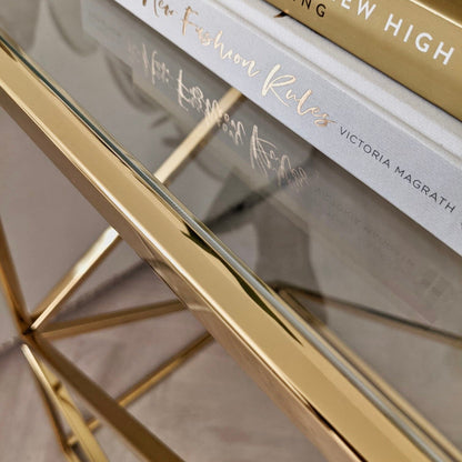 In Stock - Romaro Premium Abstract Gold End Table