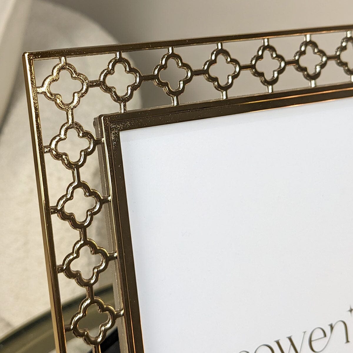 Sarai Gold Lattice Metal Photo Frame - 4x6"