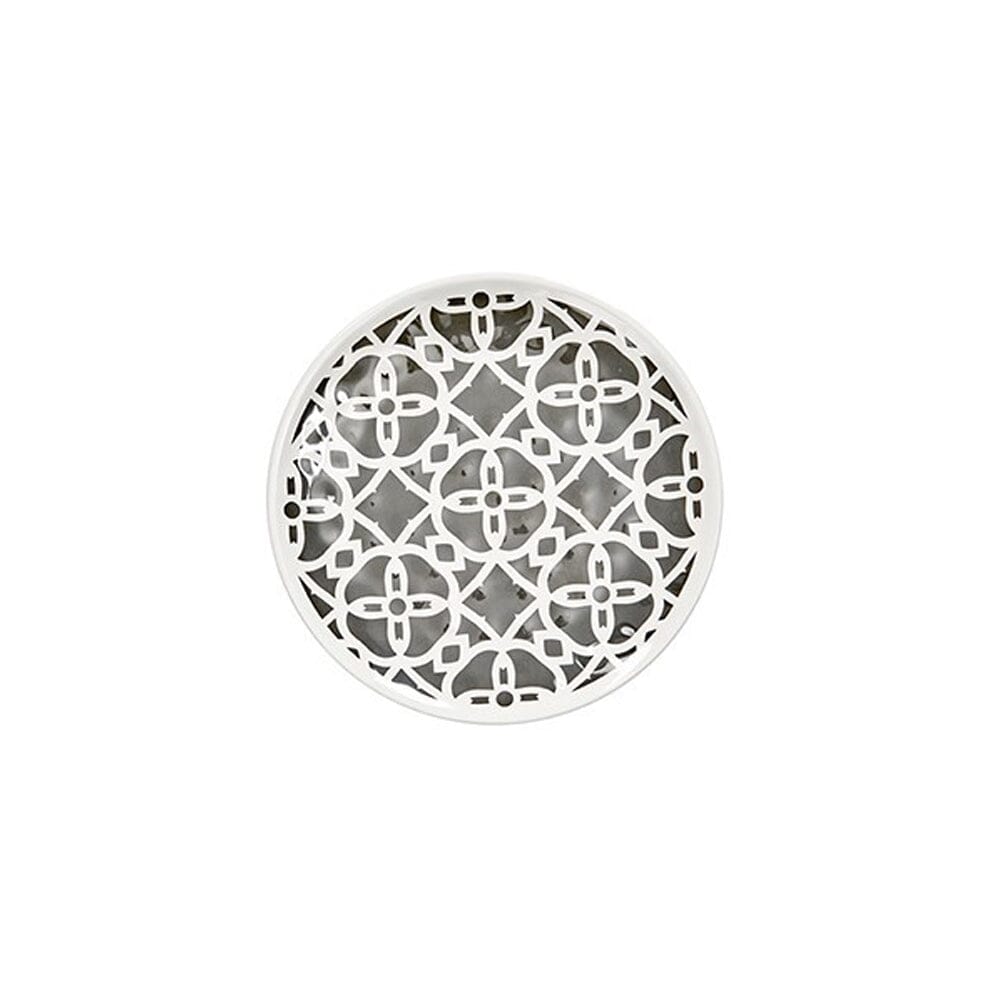 Skylar Melamine Outdoor Grey & White Patterned Side Plate